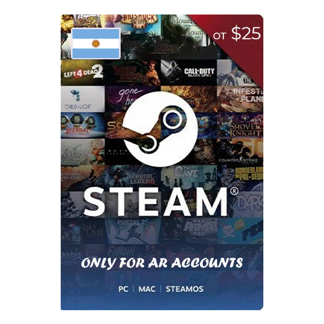 Пополнение Steam Wallet Аргентина
